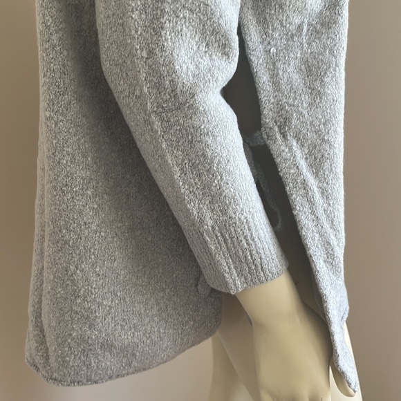 Nwt J. Jill Pure Jill Women’s Gray Mock Neck Side Tie Boucle Sweater Zinc MP/LP - Picture 9 of 16